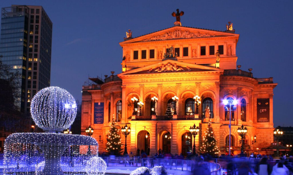 Frankfurt am Main, opera, fiesta, noche, festivales, centro, Hesse