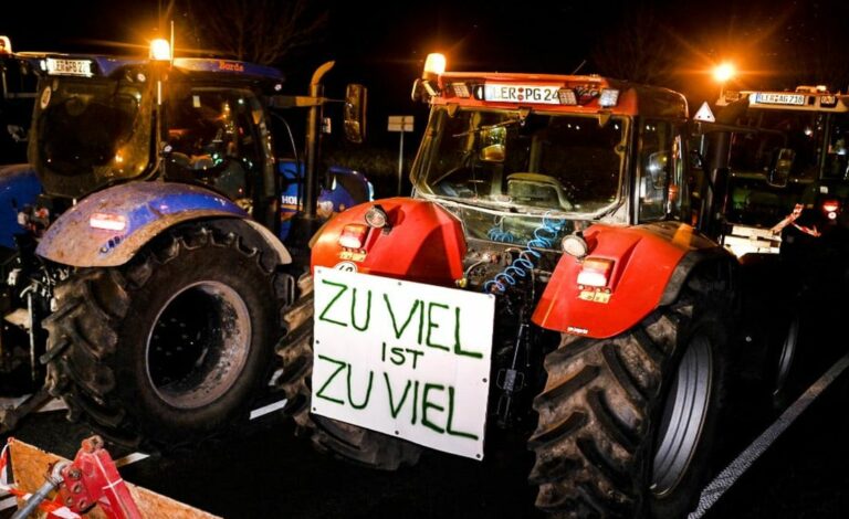 tractores, protesta, Alemania, huelga, inflación, precios