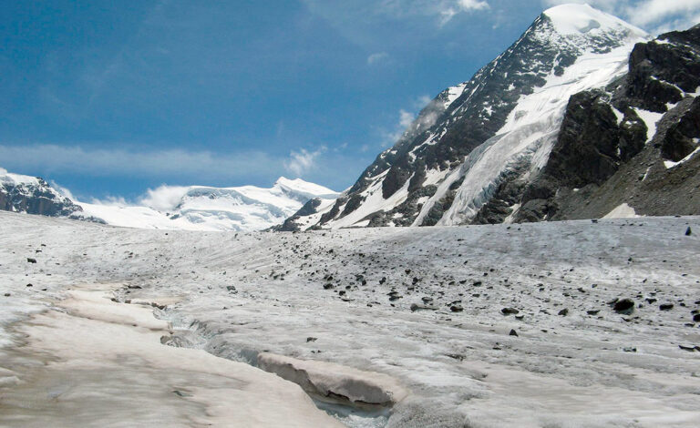Glaciar, Corbassière, Suiza, Alpes, Grand Combin, cambio climático, derretimiento, paleoarchivos