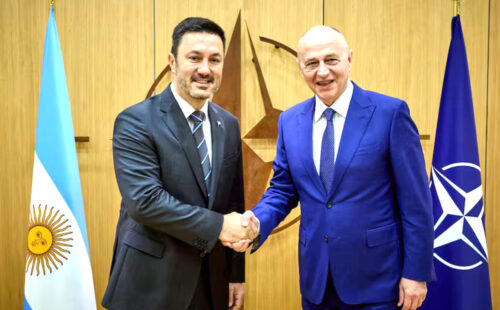 Luis Petri se reunió con Mircea Geoana, Secretario General Adjunto de la OTAN
