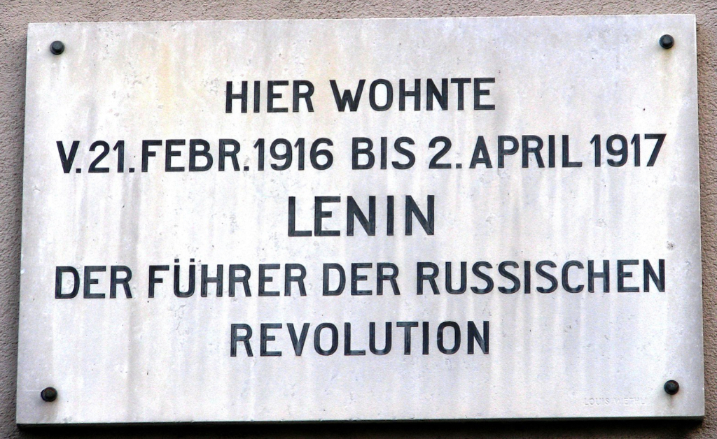 Placa, Lenin, Suiza