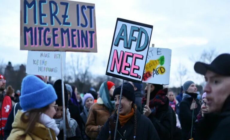 protesta, afd, derecha, marcha