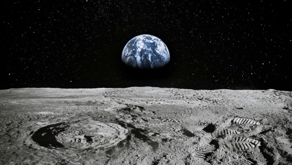La tierra, desde la luna