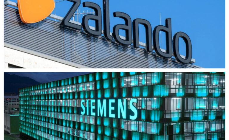 Zalando y Siemens, sedes, logos