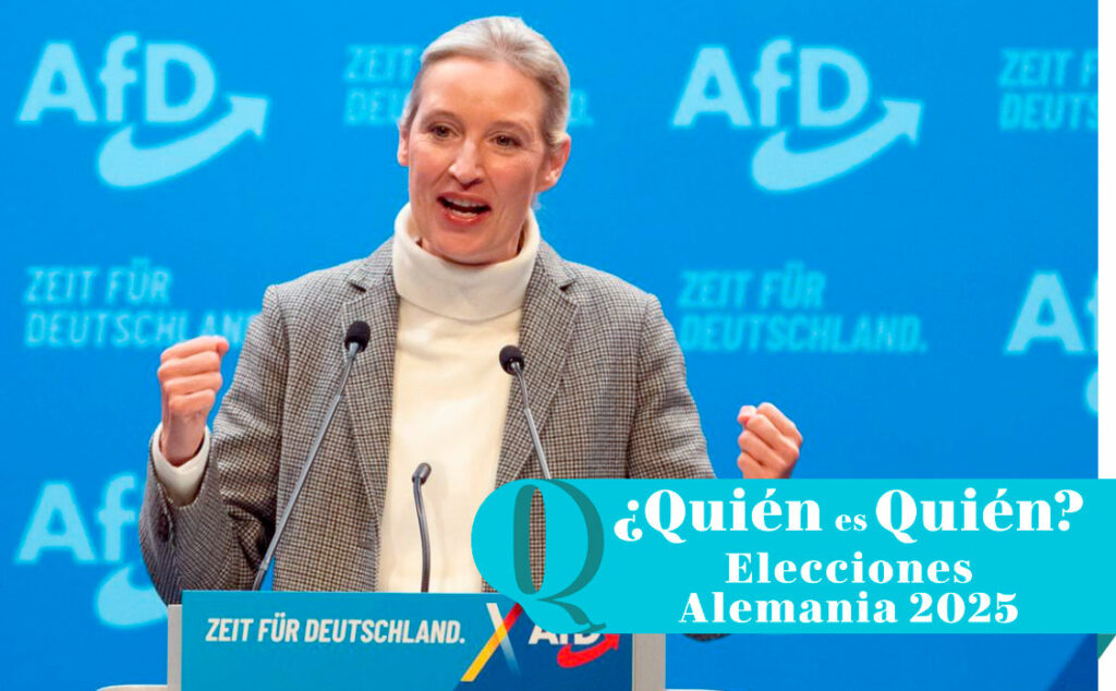 Alice Weidel, elecciones, Alemania, Elecciones Alemania 2025, Bundestag, AfD, Política alemana, Inmigración en Alemania, Economía alemana, Política exterior de Alemania, Guerra en Ucrania, Partidos emergentes, Unión Europea, Populismo en Alemania