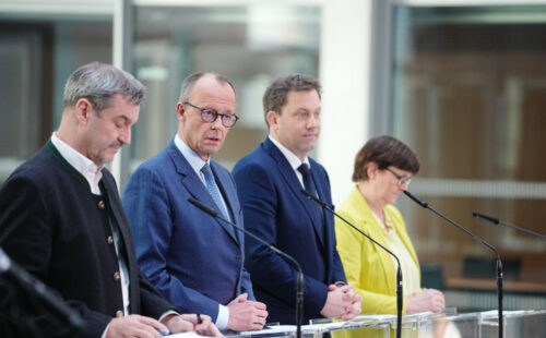 Markus Söder, Friedrich Merz, Lars Klingbeil, Saskia Esken