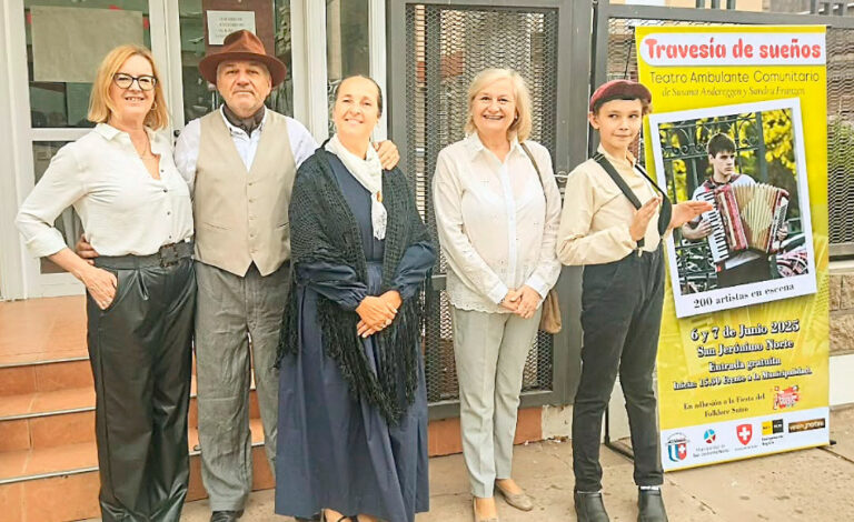 San Jerónimo Norte, Travesía de sueños, raíces suizas, Teatro comunitario, Identidad cultural, Inmigración suiza, Comunidad valesana, Fiesta del Folklore Suizo, Cultura participativa, Sandra Franzen, Susana Andereggen, Teatro e inclusión, Memoria colectiva, Tradiciones suizas, Arte y derechos humanos