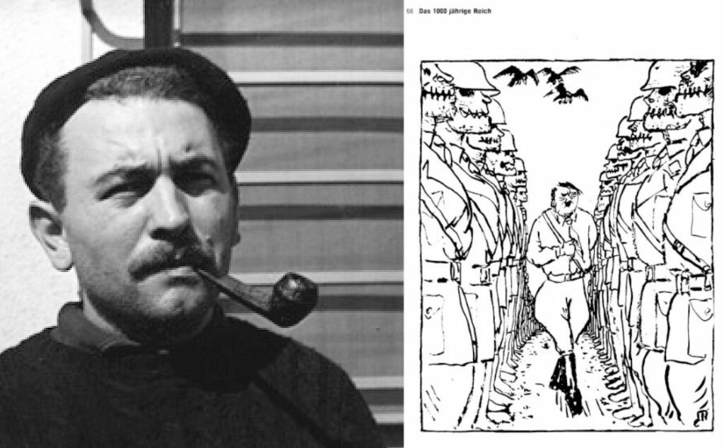 Clément Moreau, Carl Josef Meffert, Argentinisches Tageblatt, Exilio alemán, Artistas exiliados, Colegio Pestalozzi, Nazismo, Antifascismo, Arte gráfico, Inmigración alemana, Dibujante alemán, Historia cultural argentina, Satira política, Resistencia alemana, Muestra cultural