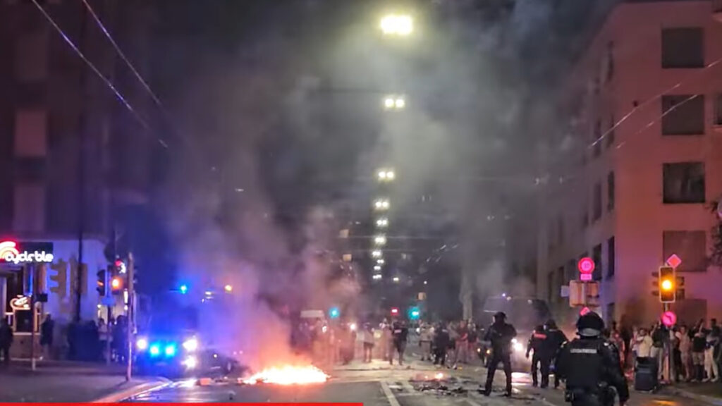 Lausana, Suiza, violencia, inmigrantes