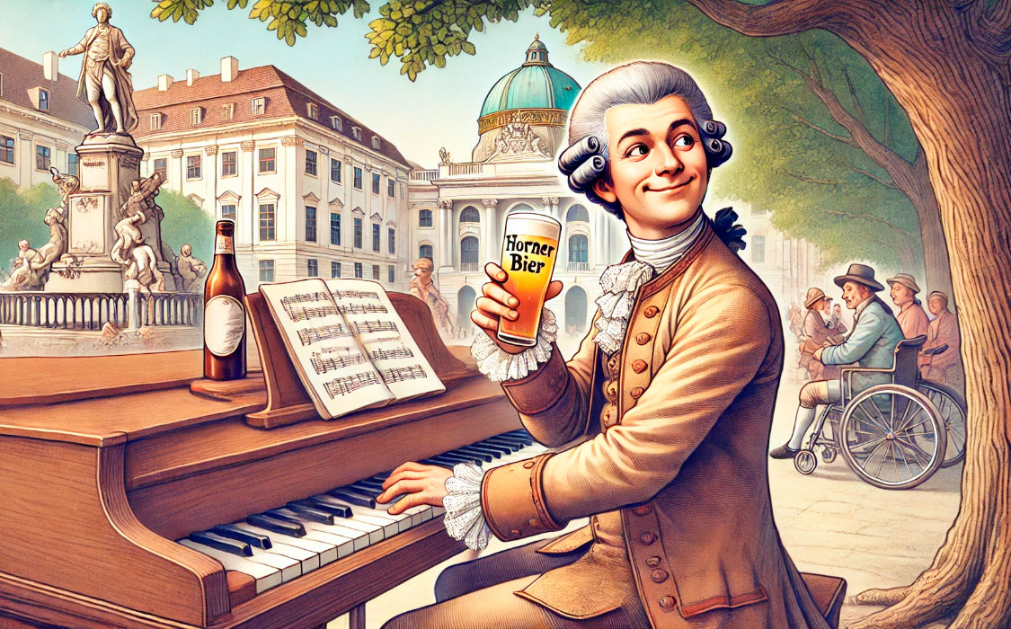 Horner Bier, cerveza , Viena, Mozart, cultura cervecera, historia de Austria, Baja Austria, tradición germana, cervezas europeas, cerveza y música, estilos cerveceros antiguos, Viena siglo XVIII