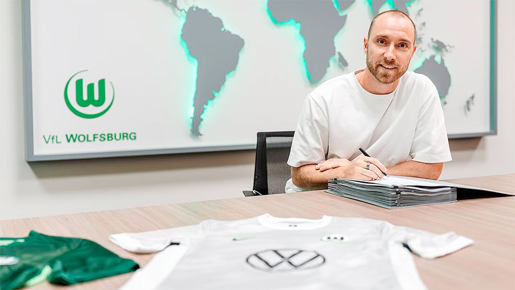 Christian Eriksen, Wolfsburg, Bundesliga 2025, Dispositivo cardíaco Eriksen, Eriksen gol Dinamarca Euro 2024, Wolfsburg Borussia Dortmund Eriksen, Futbolista danés resiliencia, Eriksen ex Manchester United, Christian Eriksen regreso al fútbol, Eriksen Eurocopa 2021 paro cardíaco, Christian Eriksen Wolfsburg, Eriksen debut Bundesliga, Eriksen paro cardíaco