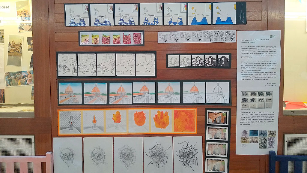 Kunst, Goethe-Schule, Abstraktion, Kunstunterricht, Schülererfahrung, künstlerischer Prozess, Kunst und Bildung Argentinien