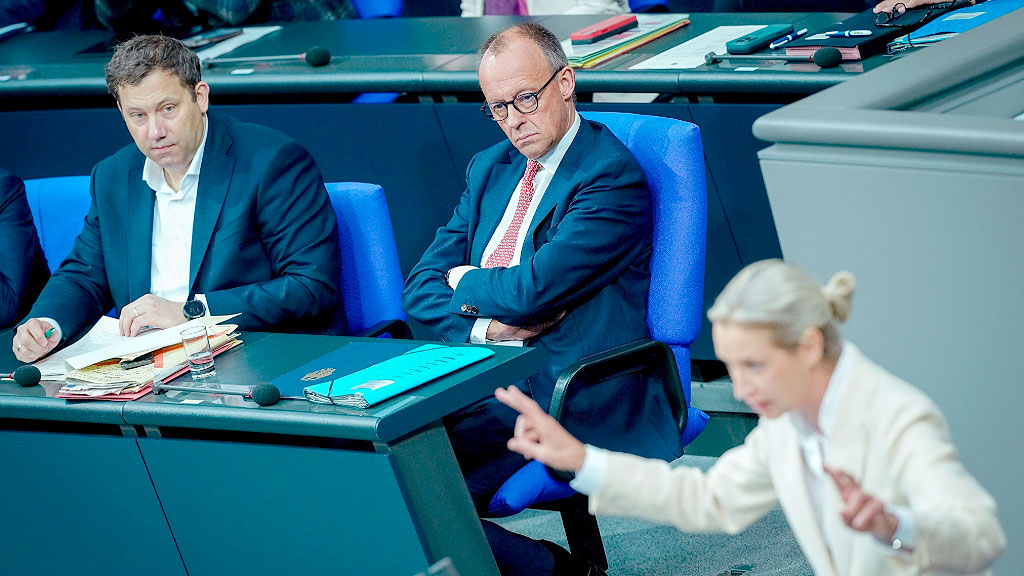 AfD, CDU/CSU, Bundestag, Friedrich Merz, Boris Pistorius, Angela Merkel AfD, encuestas Alemania, extremismo de derecha, democracia en Alemania, Infratest dimap