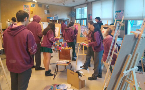 Kunst, Goethe-Schule, Abstraktion, Kunstunterricht, Schülererfahrung, künstlerischer Prozess, Kunst und Bildung Argentinien