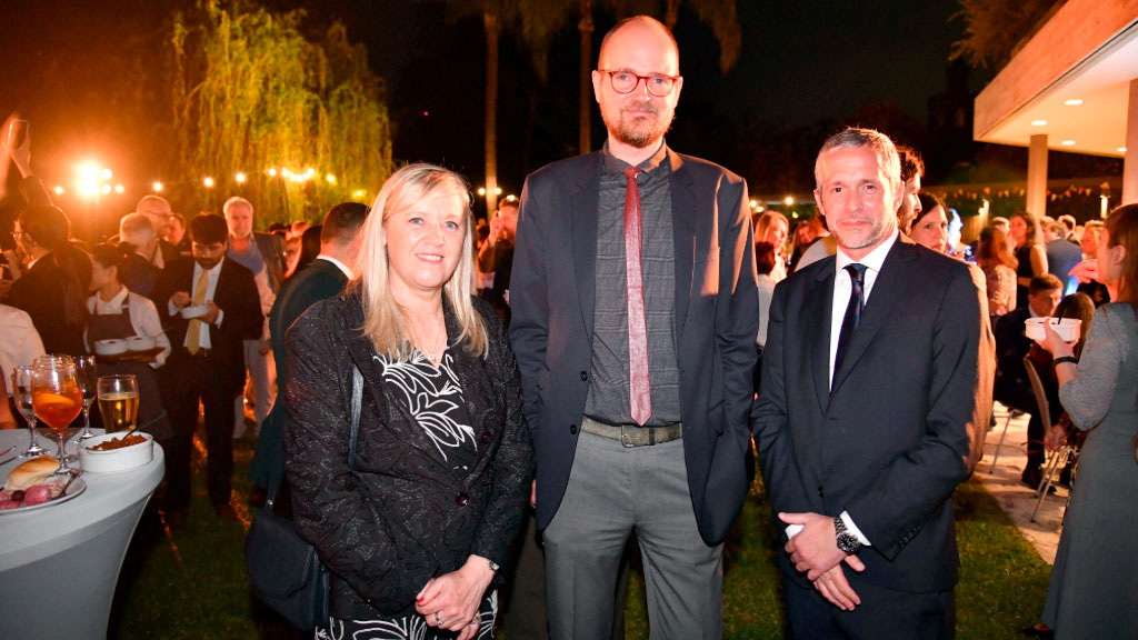 Embajada de Alemania, Dieter Lamlé, 200 años de inmigración alemana en la Argentina, reunificación alemana, comunidad alemana en Argentina, 35 años reunificación, 200 años inmigración, Dieter Lamlé, Muro de Berlín, galería de fotos evento diplomático
