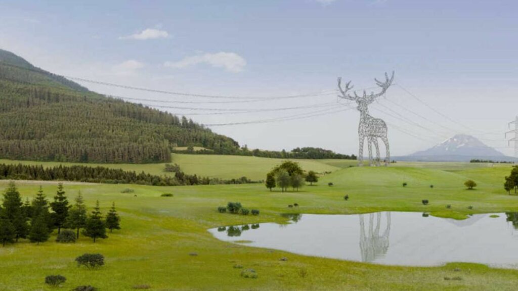 Austria convierte torres de alta tensión en esculturas de animales para integrar arte y energía