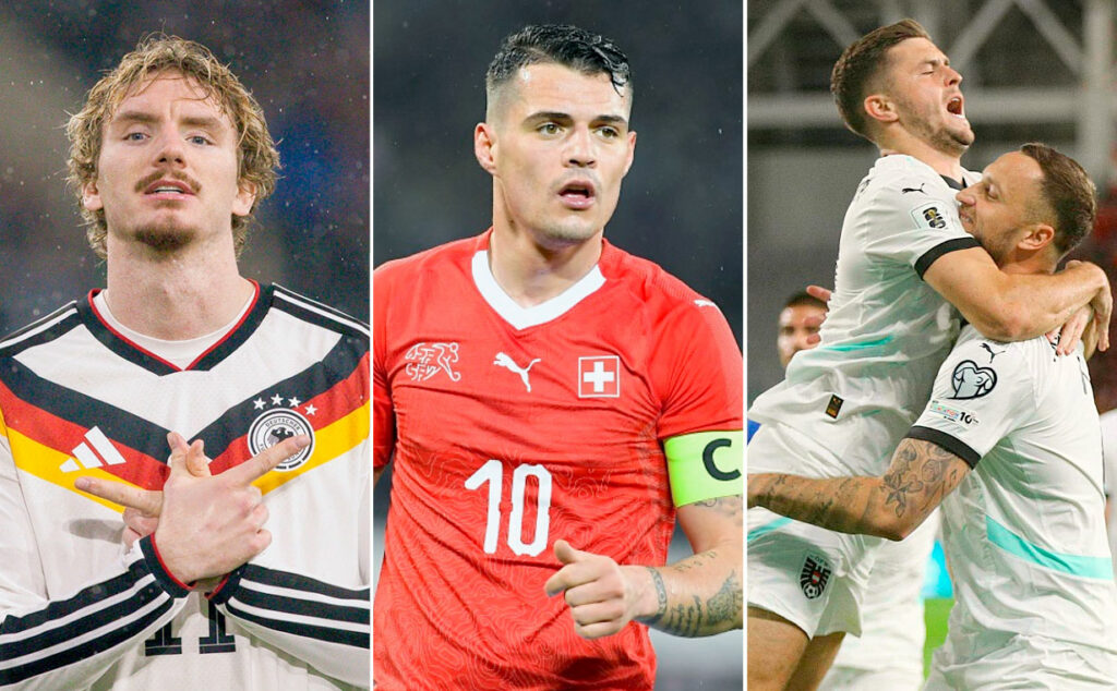 eliminatorias europeas, Alemania, Austria, Suiza, Mundial 2026, fútbol, Alemania Eliminatorias 2026, Austria Eliminatorias 2026, Suiza Eliminatorias 2026, Mundial 2026 Europa, Grupo A Eliminatorias UEFA, Grupo H Eliminatorias UEFA, Kosovo vs Suiza, Austria vs Bosnia, Alemania vs Eslovaquia, Repechaje UEFA, Selecciones DACH, Clasificación Mundial 2026