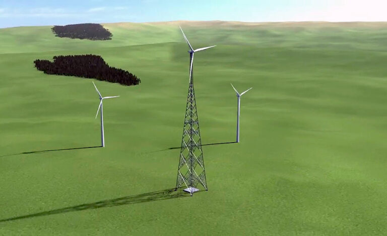 GICON, turbina eólica, Alemania, aerogenerador más alto del mundo, energía eólica Alemania, torre eólica de 365 metros, innovación en energía renovable, energía eólica terrestre, turbina eólica telescópica, prototipo de aerogenerador, Jochen Großmann GICON, eficiencia energética en altura