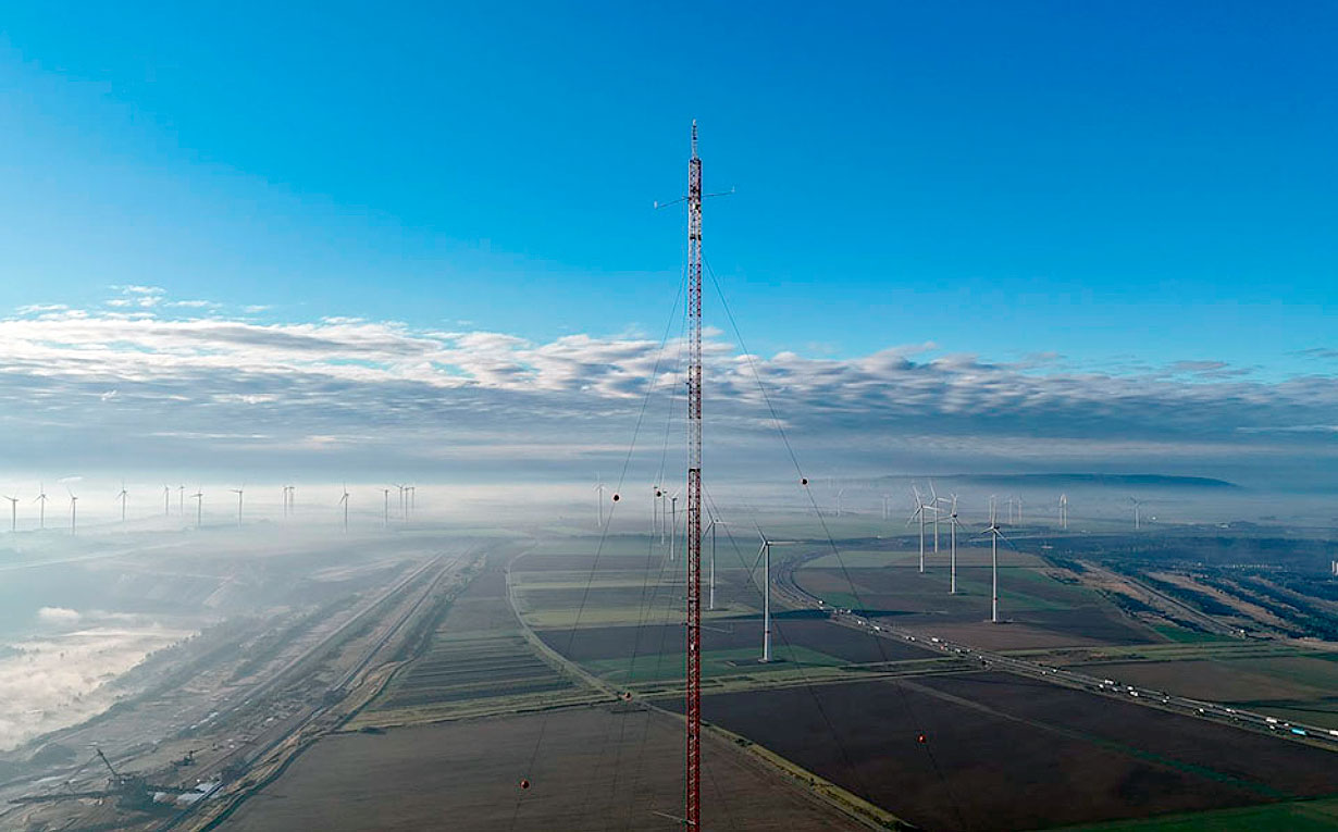GICON, turbina eólica, Alemania, aerogenerador más alto del mundo, energía eólica Alemania, torre eólica de 365 metros, innovación en energía renovable, energía eólica terrestre, turbina eólica telescópica, prototipo de aerogenerador, Jochen Großmann GICON, eficiencia energética en altura