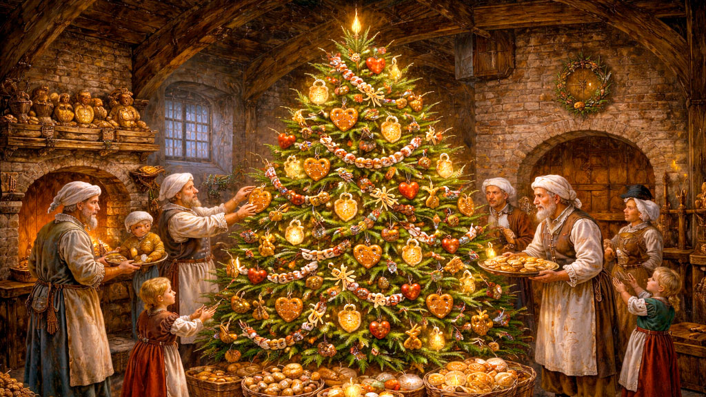 árbol de Navidad, Alemania, tradición, inmigración alemana, historia de la Navidad, panaderos alemanes, Casa Blanca 1889, tradiciones navideñas