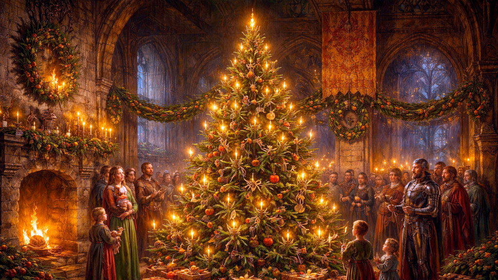 árbol de Navidad, Alemania, tradición, inmigración alemana, historia de la Navidad, panaderos alemanes, Casa Blanca 1889, tradiciones navideñas