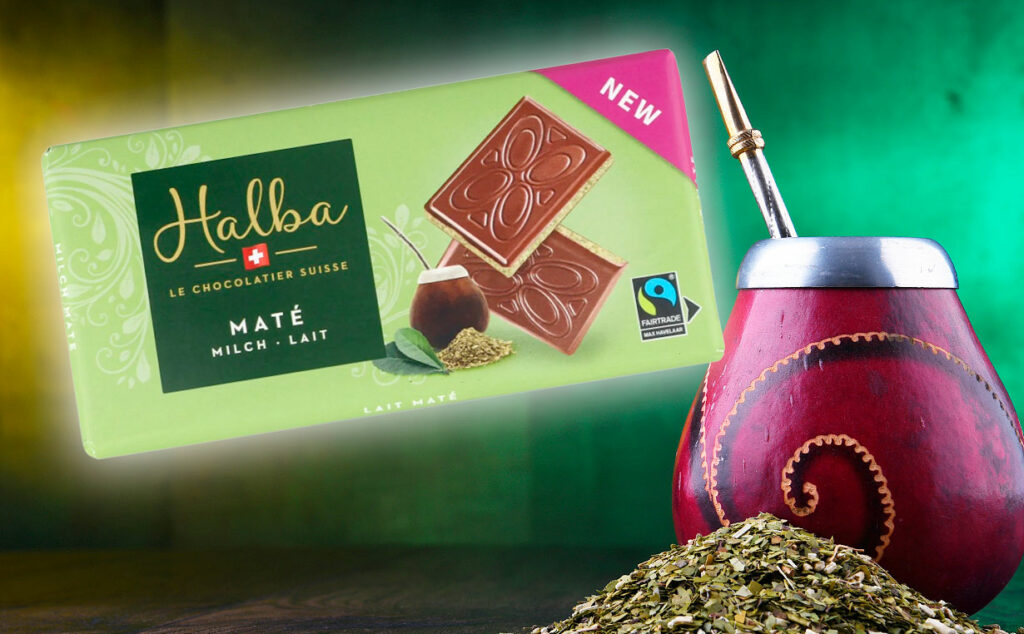 Halba, yerba mate, chocolate suizo, innovación yerba mate, mate bombilla, Cooperativa Coop, chocolate Argentina, yerba mate Europa, Pratteln Basilea