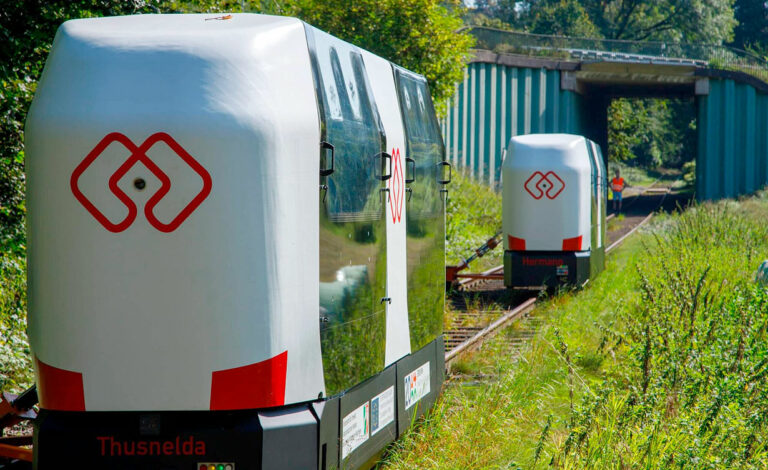 MONOCAB OWL, Renania del Norte-Westfalia, movilidad rural, Alemania, monorraíl autónomo, vías abandonadas, transporte rural