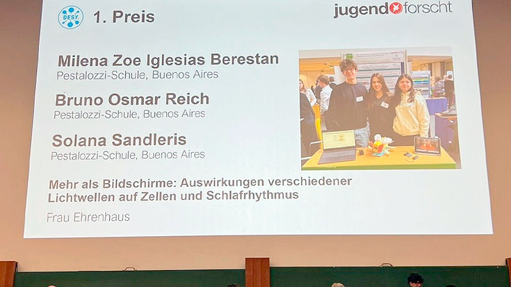 Jugend forscht, Colegio Pestalozzi, ciencias naturales y tecnología, concurso científico juvenil Alemania, estudiantes argentinos Alemania, becas ciencia joven Argentina, ciencia argentina