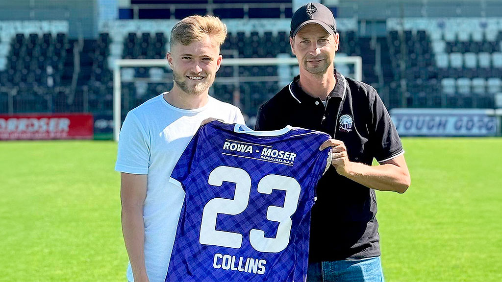 Mathew Collins, Phil Collins, Austria Salzburgo, segunda división, Phil Collins hijo Austria, Hannover 96 juveniles, WSG Tirol fútbol, Orianne Cevey hijo futbolista, fútbol austriaco 2026, Phil Collins familia, Genesis hijo futbolista