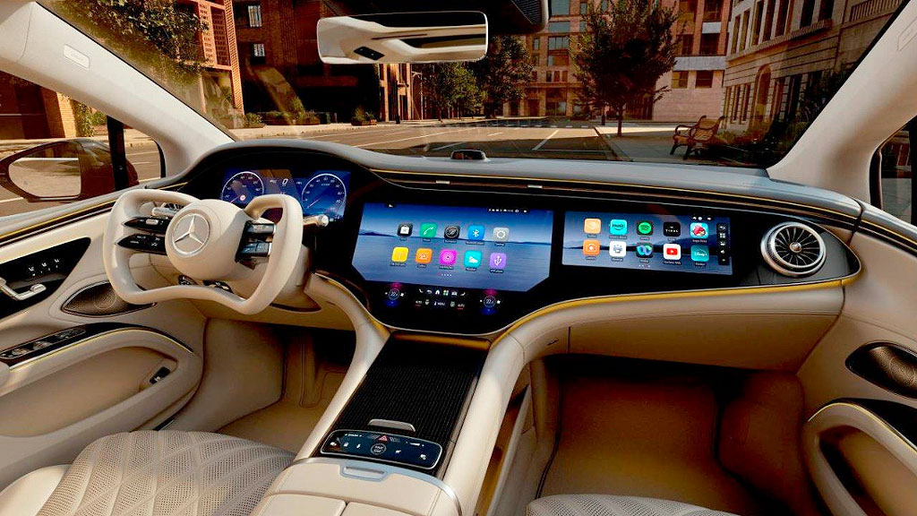 Mercedes-Benz, steer-by-wire, dirección electrónica, Mercedes EQS 2026, steer-by-wire Mercedes, dirección electrónica auto, volante by wire, Mercedes EQS eléctrico, tecnología automotriz 2026, volante yugo Mercedes, dirección sin conexión mecánica, Mercedes Benz innovación, sedán eléctrico Mercedes