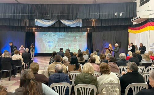 Sociedad de Canto Harmonie, San Carlos Sud, Maximiliano Pullaro, 150 aniversario San Carlos Sud, Santa Fe