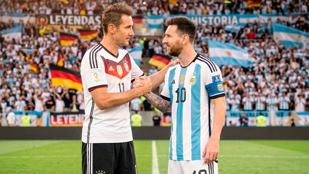 Miroslav Klose, Lionel Messi, Mundial 2026, Selección de Alemania, Selección Argentina, FC Nürnberg, Javier Pinola, Récord mundialista, Miroslav Klose felicitó a Messi, Messi igualó el récord de Klose, máximo goleador de la historia de los Mundiales, quién es Miroslav Klose, Javier Pinola ayudante de Klose en Núremberg