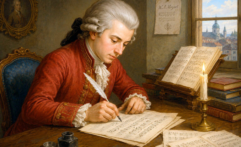 Wolfgang Amadeus Mozart, Biblioteca Nacional de Francia, compositor austríaco, Música clásica, Salzburgo, Patrimonio cultural, Musicología, Francia, Austria, Manuscritos históricos, descubren manuscrito inédito de Mozart en París, nuevas composiciones de Mozart halladas en Francia, manuscrito autógrafo de Mozart encontrado en 2026, piezas desconocidas de Mozart para flauta y arpa, hallazgo histórico en la Biblioteca Nacional de Francia