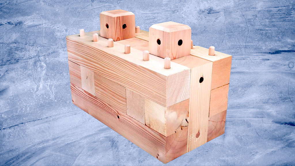 NiTO Holzstein, Construcción sostenible, Alemania, Arquitectura modular, Viviendas de madera, Innovación alemana, Tecnología constructiva, cómo construir una casa en siete días, sistema alemán de construcción en madera, viviendas modulares de madera maciza, construcción sin cemento ni tornillos, tecnología alemana para construir casas