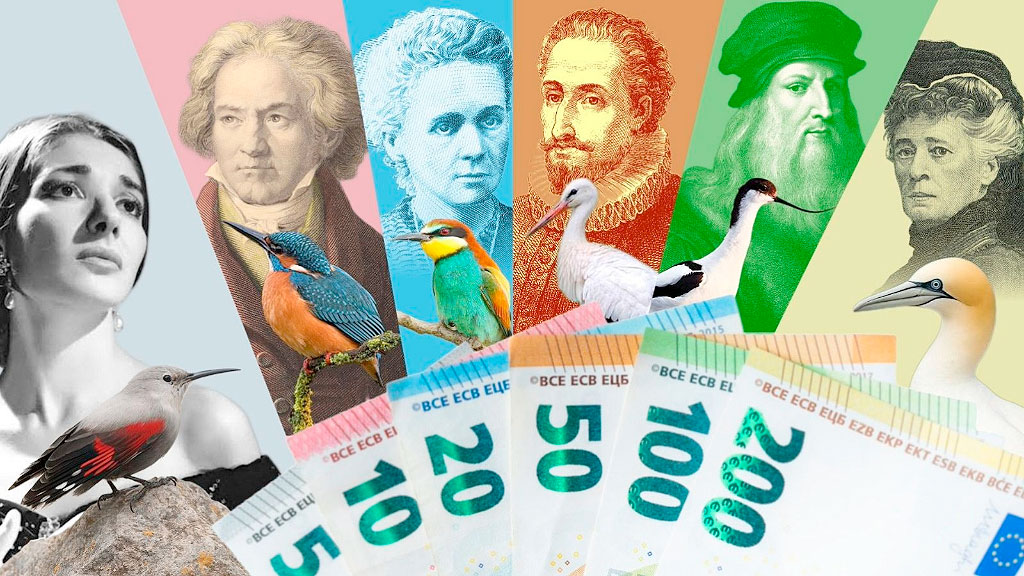 billetes de euro, Banco Central Europeo, Eurozona, nuevos billetes de euro, Banco Central Europeo, BCE, euro, nuevos diseños del euro, consulta pública BCE, Christine Lagarde, billetes europeos, cultura europea, ríos y aves, diseño de los billetes de euro, identidad europea, renovación del euro, billetes de la Unión Europea