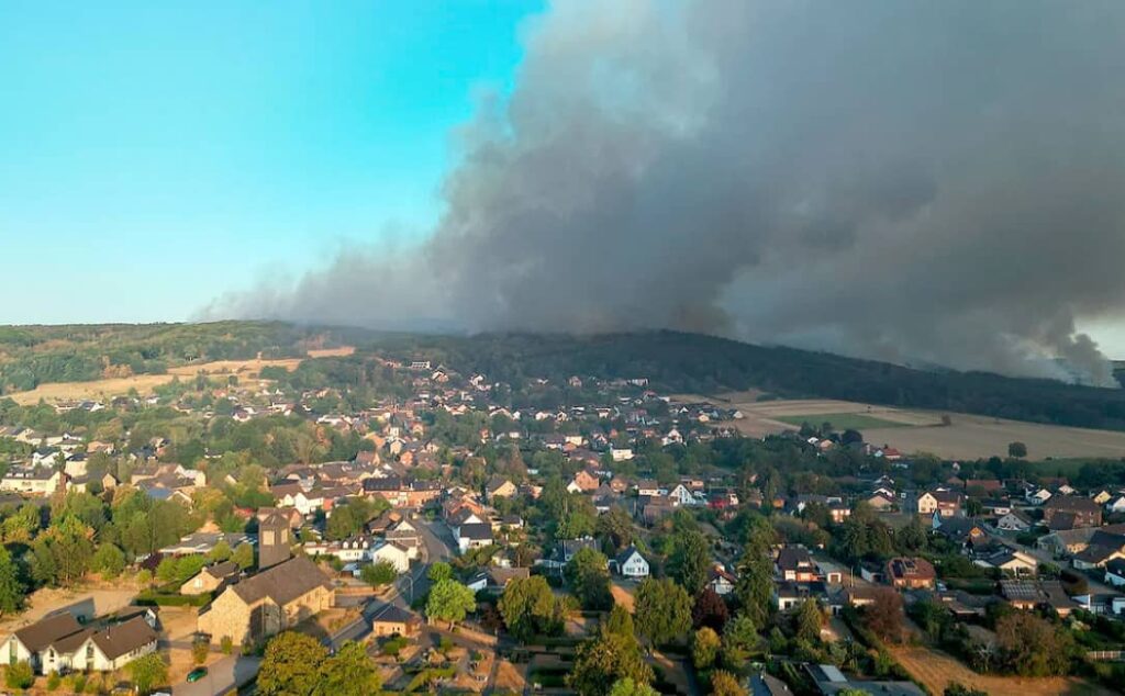 Alemania, Eifel, incendio forestal
