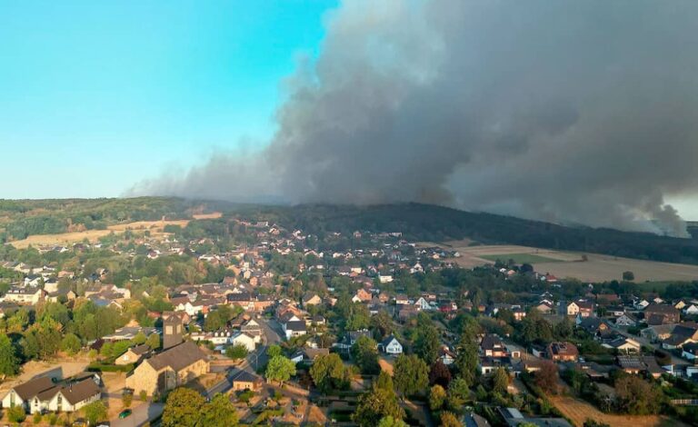 Alemania, Eifel, incendio forestal