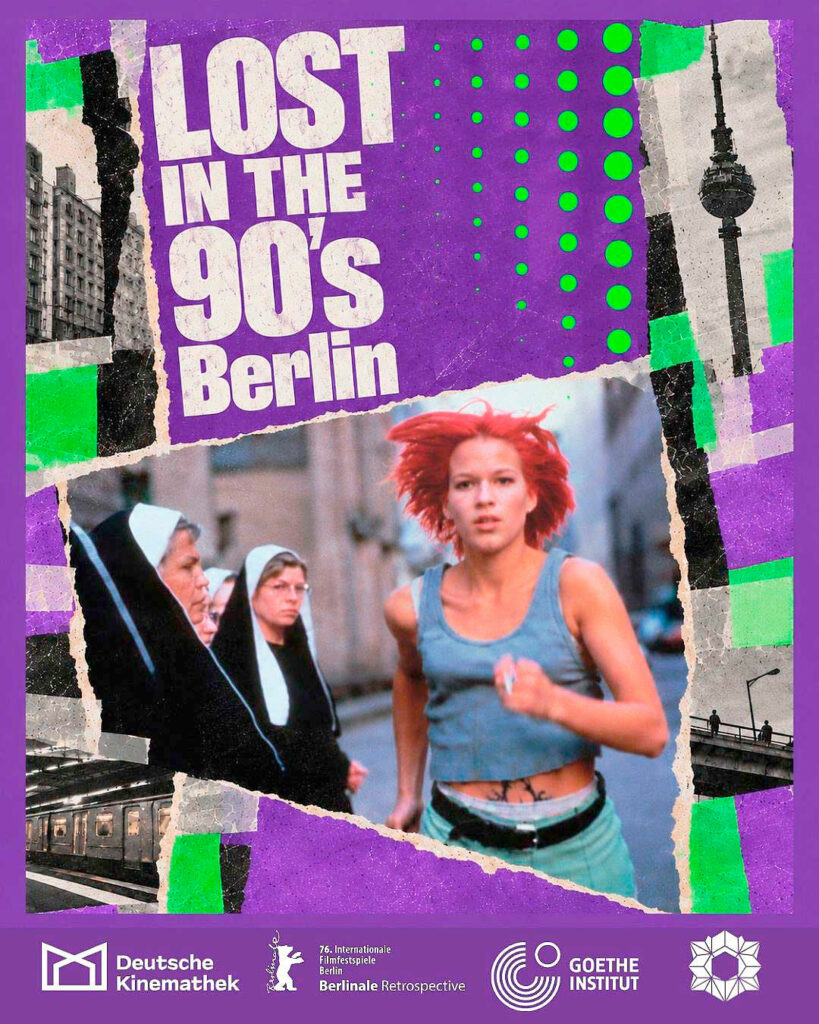 Goethe-Institut Buenos Aires, cine, reunificación alemana, Sala Lúcida, Corre Lola corre, Tom Tykwer, Franka Potente, Jeanine Meerapfel, reunificación alemana, Berlín años 90, cine alemán años 90, Deutsche Kinemathek, Festival de Cine de Berlín, Berlinale, cine sobre la reunificación alemana, Berlín estación de Friedrichstrasse 1990, ciclo de cine alemán Buenos Aires.