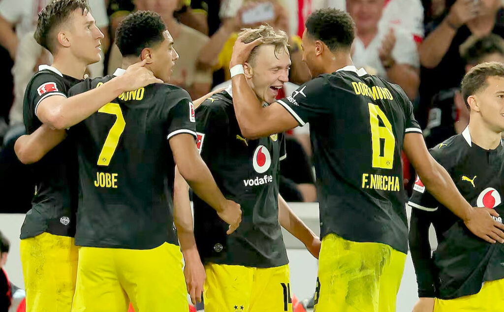 Bundesliga, fútbol alemán, Bayern Múnich, Borussia Dortmund, RB Leipzig, Werder Bremen, Hamburger SV, Hamburgo, Mainz 05, Hoffenheim, Borussia Mönchengladbach, Gladbach, Stuttgart, Leverkusen, Colonia, 1. FC Köln, Frankfurt, Unión Berlín, Friburgo, Freiburg, Augsburgo, Augsburg, Schalke 04, Paderborn, Elversberg, Martín Demichelis, Bundesliga Fecha 4 de la temporada 2026/27, resultados Bundesliga, previa Bundesliga, resumen Bundesliga